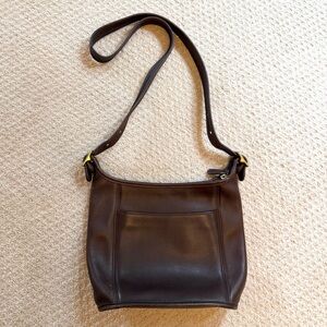 Vintage Coach Dark Brown Crossbody Bag RARE